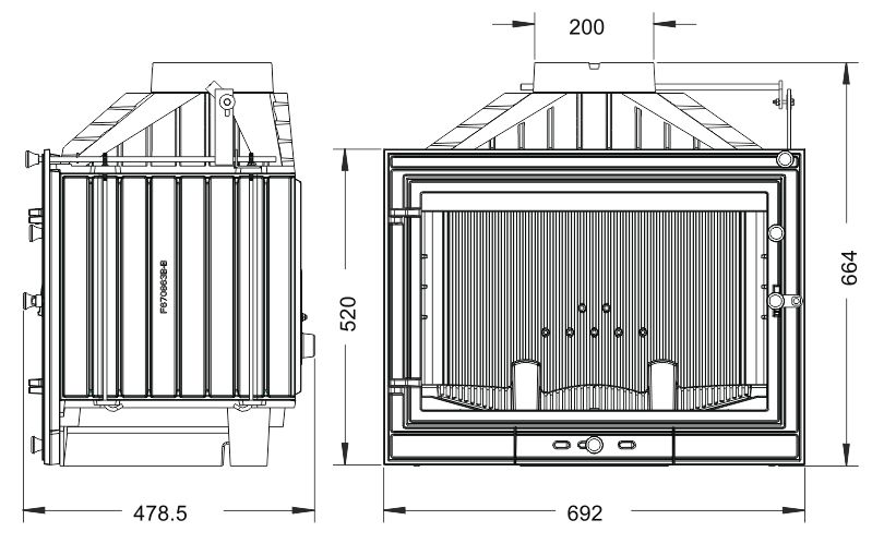 Invicta Klapeli Şömine Haznesi 700 Primo Standart
