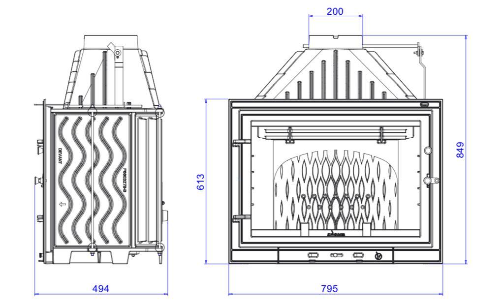 Invicta Klapeli Şömine Haznesi 800 Primo