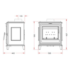 Invicta Sedan S Krem Döküm Şömine Soba