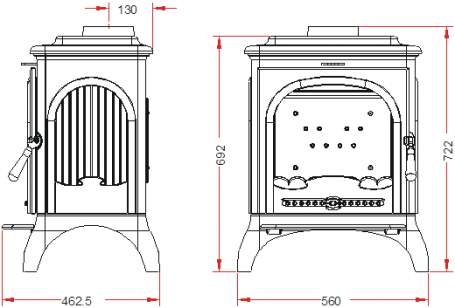 Invicta Seville 2 Antrasit Döküm Şömine Soba