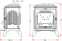 Invicta Seville 2 Antrasit Döküm Şömine Soba