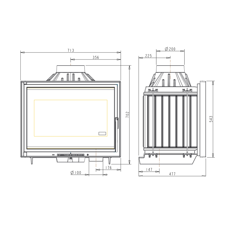 Invicta Şömine Haznesi 700 Air Control İthal