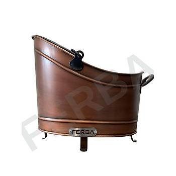 Kayık Antik Bakır Odun Kovası