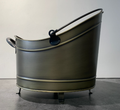 Kayık Antik Bronz Odun Kovası