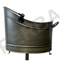 Kayık Antik Bronz Odun Kovası