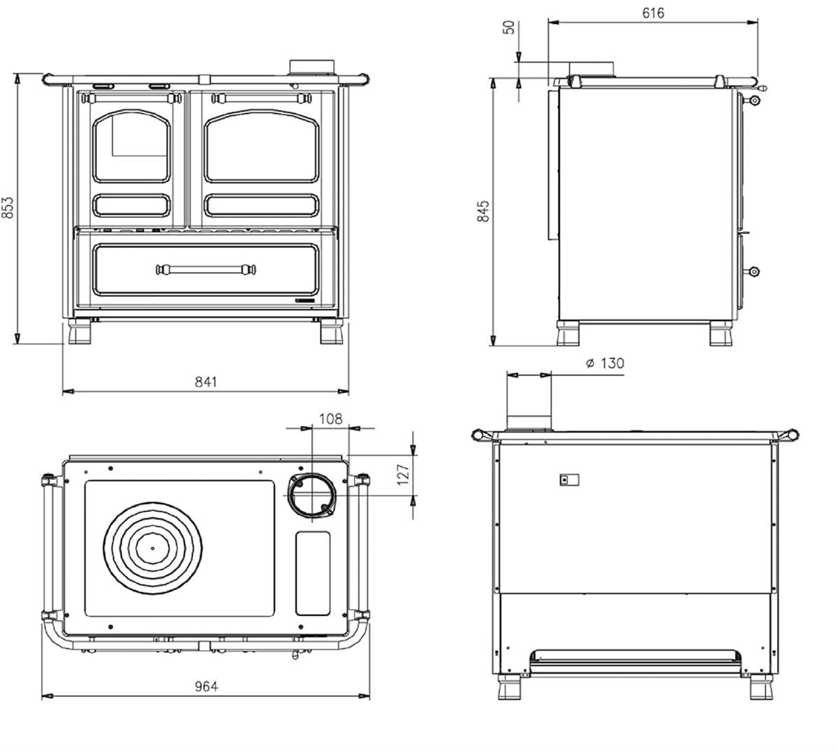 La Nordica Favola Family 4,5 Kuzine Soba Antrasit