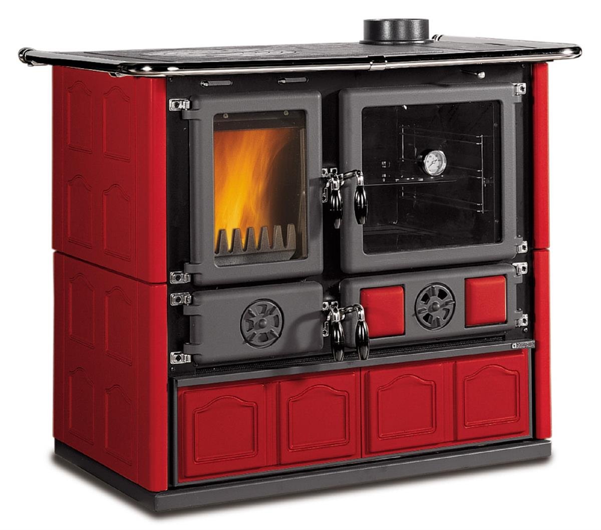 La Nordica Rosa 5.0 Maiolica Kırmızı Kuzine Soba