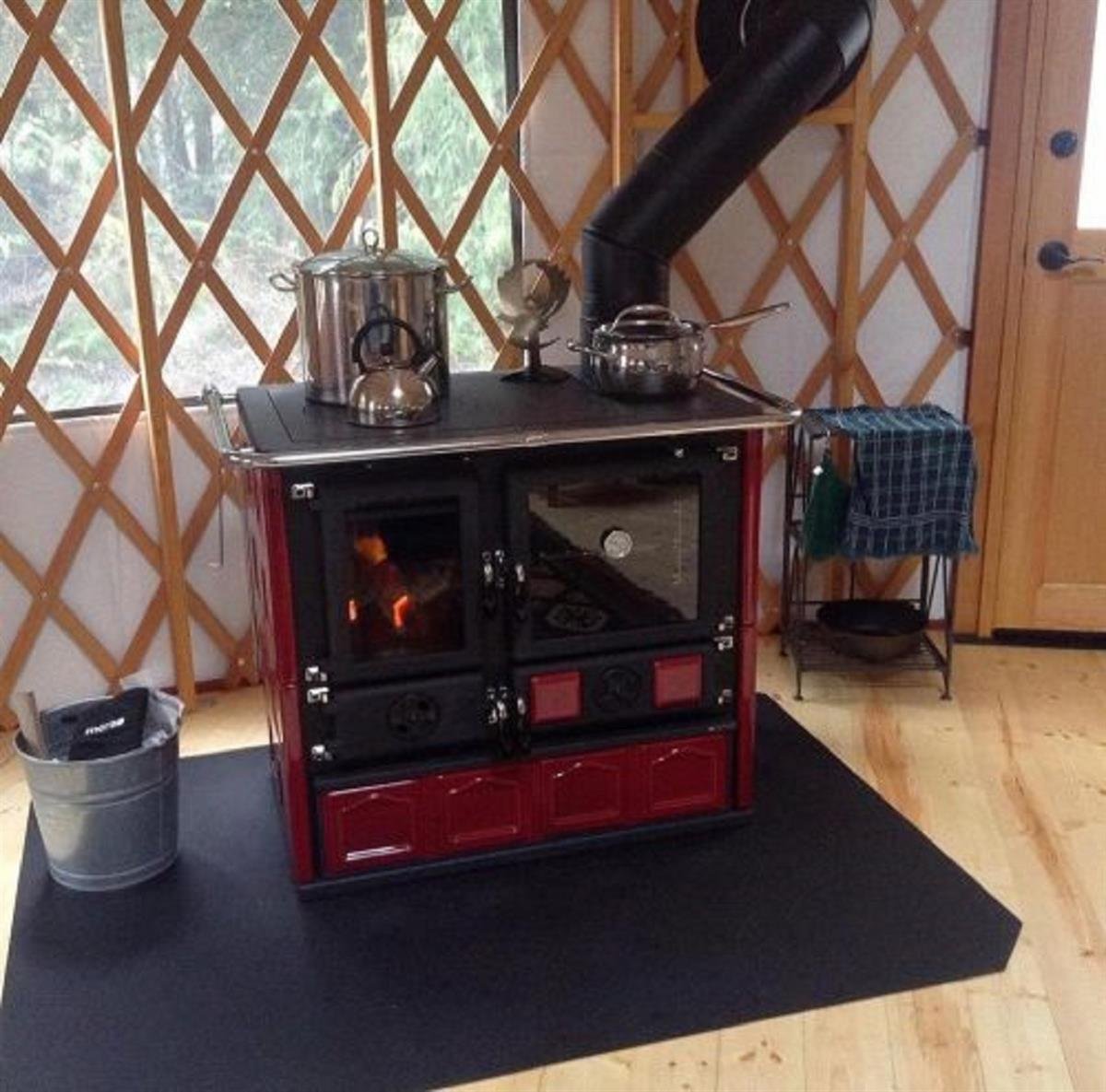 La Nordica Rosa 5.0 Maiolica Kırmızı Kuzine Soba