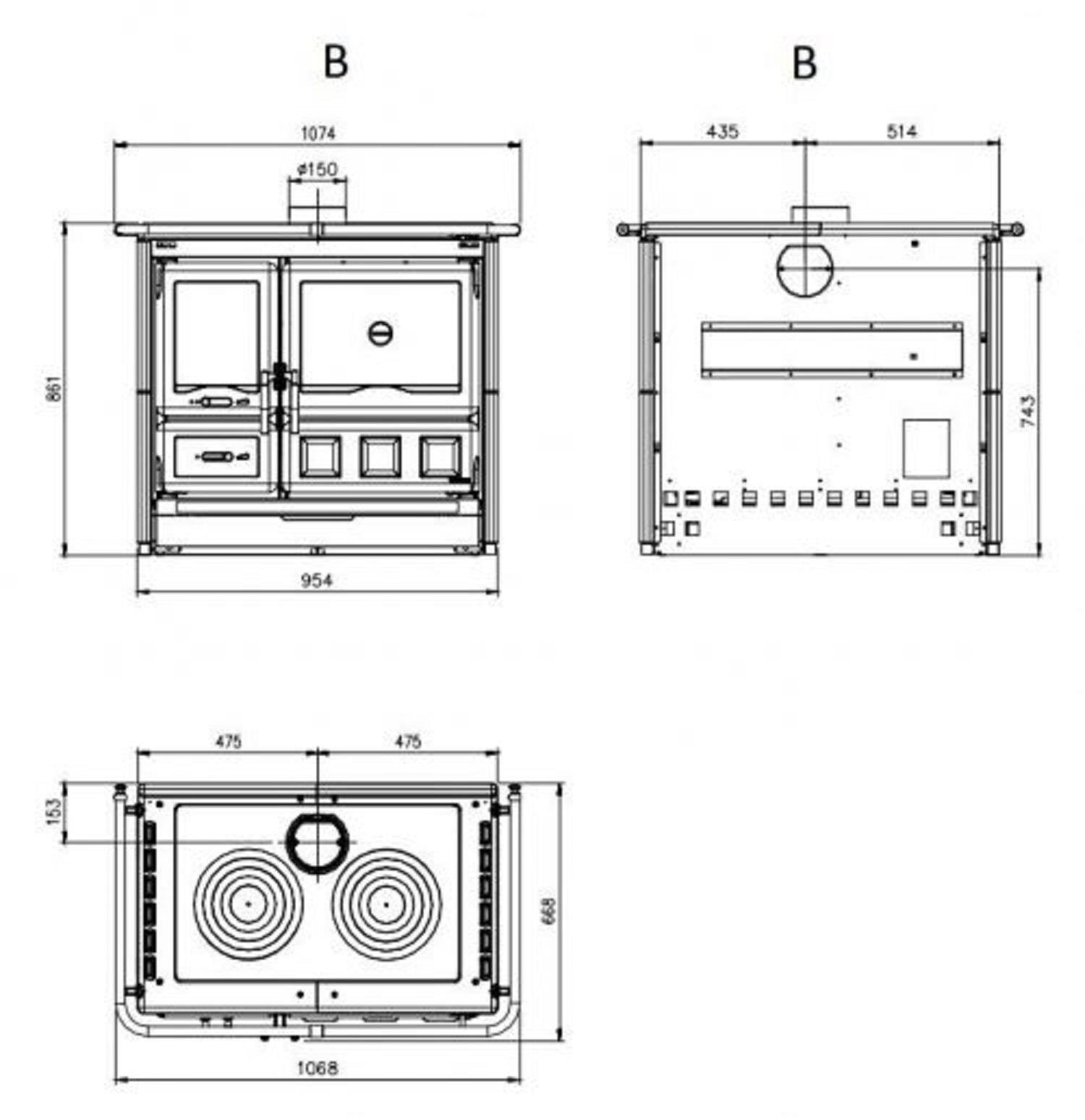 La Nordica Rosa XXL 5.0 Antrasit Kuzine Soba