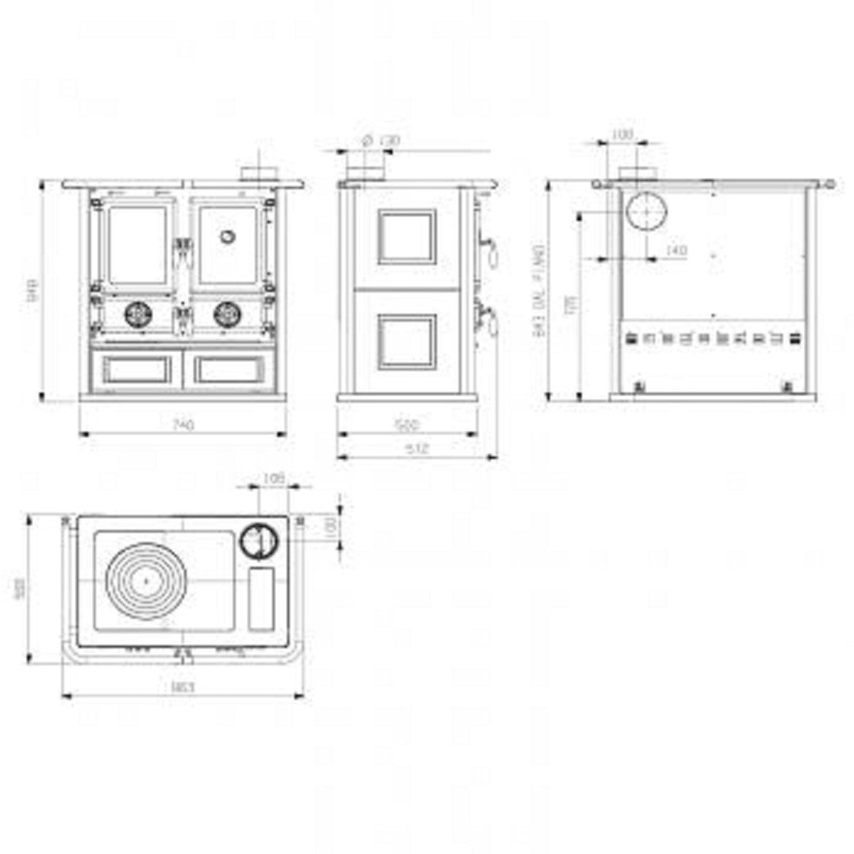 La Nordica Rosetta BII Doğaltaşlı Kuzine Soba