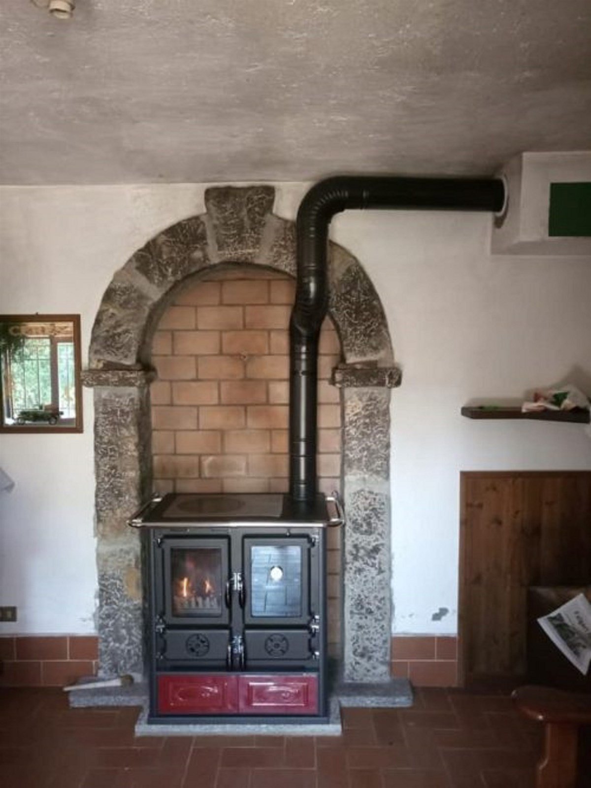 La Nordica Rosetta BII Kırmızı Kuzine Soba