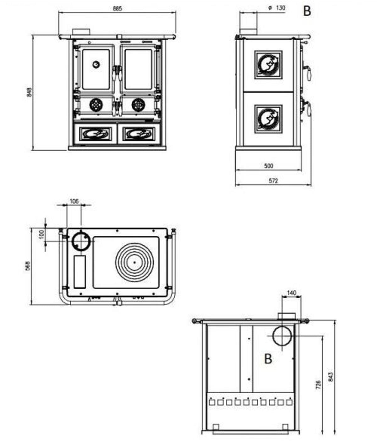 La Nordica Rosetta BII Kuzine Soba Krem