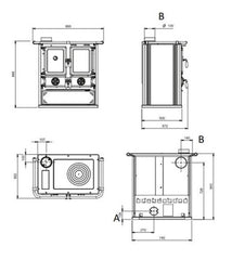 La Nordica Rosetta Sinistra BII Steel Kuzine Soba Antrasit