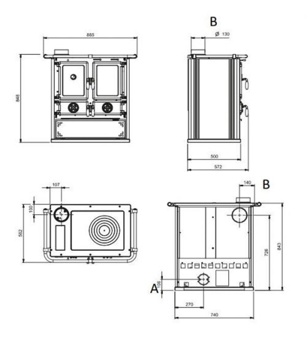 La Nordica Rosetta Sinistra BII Steel Kuzine Soba Beyaz