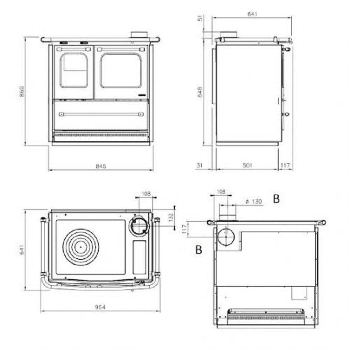 La Nordica Sovrana Easy Evo 2.0 Kuzine Soba Beyaz