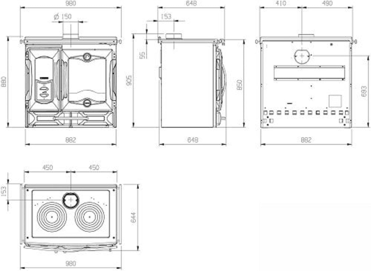 La Nordica Suprema Antrasit Kuzine Soba