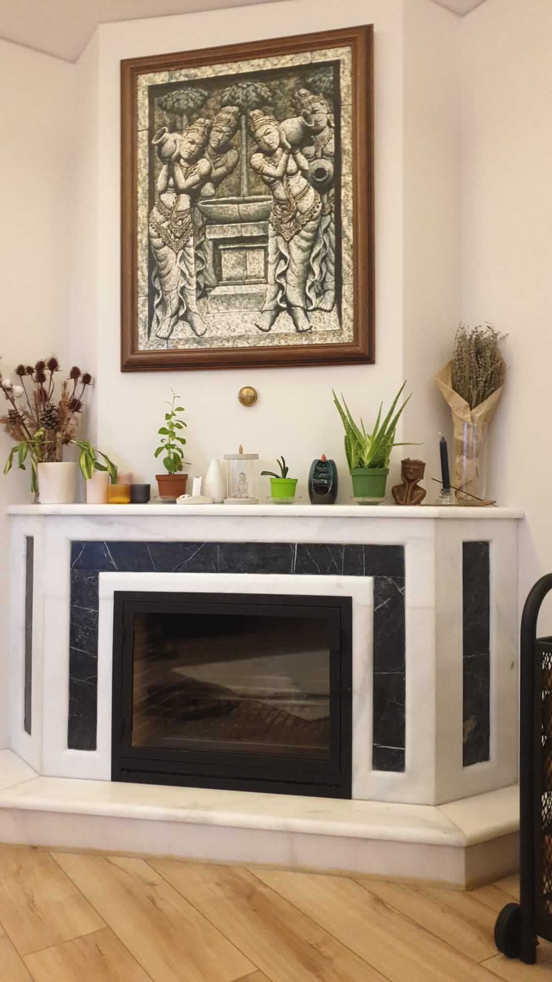 Metal Çerçeveli Şömine Cam Kapağı 2 - (Ölçüye Özel Üretim)