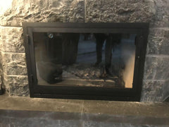 Metal Çerçeveli Şömine Cam Kapağı 3 - (Ölçüye Özel Üretim)