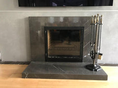 Metal Çerçeveli Şömine Cam Kapağı 3 - (Ölçüye Özel Üretim)