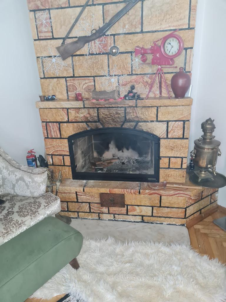 Metal Çerçeveli Şömine Cam Kapağı 3 - (Ölçüye Özel Üretim)