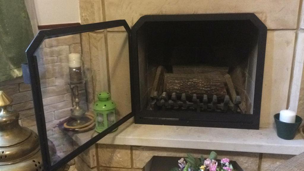 Metal Çerçeveli Şömine Cam Kapağı 3 - (Ölçüye Özel Üretim)