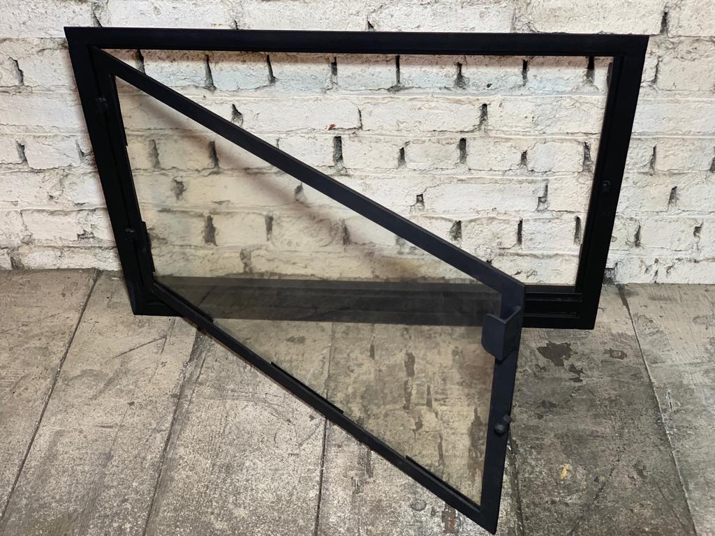 Metal Çerçeveli Şömine Cam Kapağı 4 - (Ölçüye Özel Üretim)