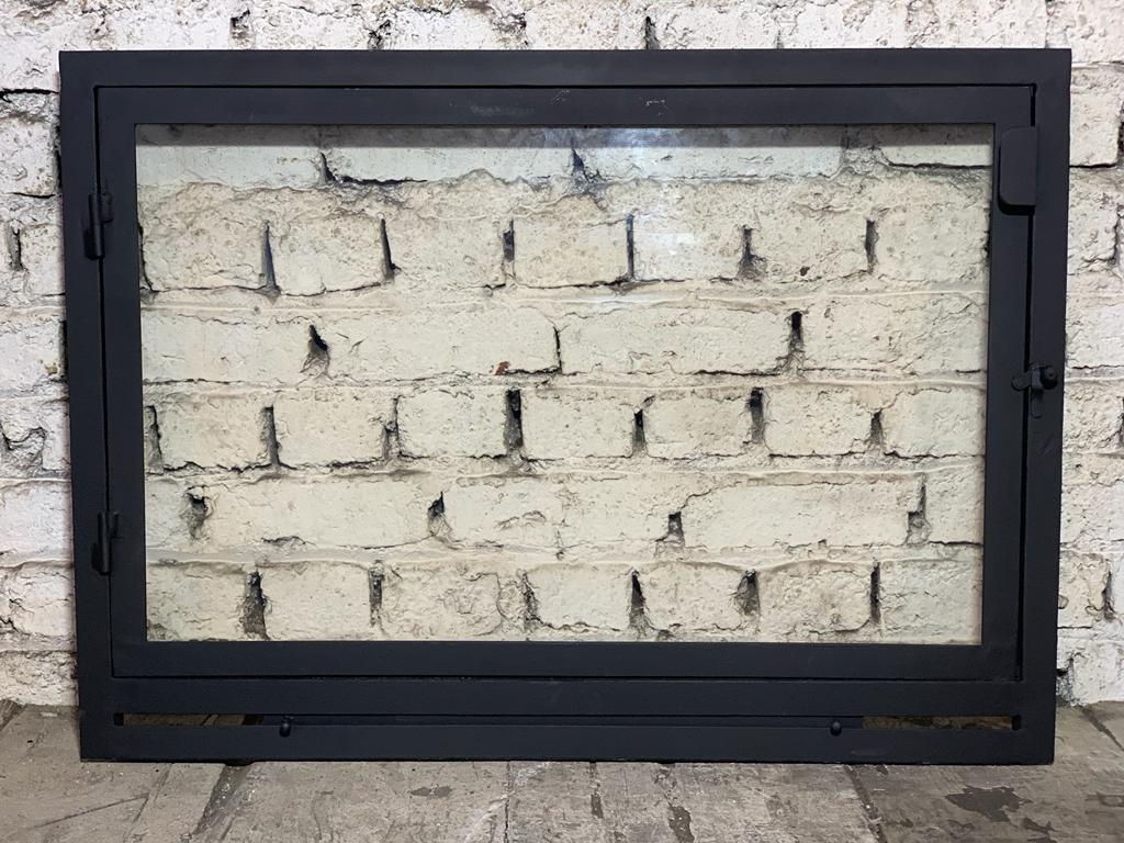 Metal Çerçeveli Şömine Cam Kapağı 4 - (Ölçüye Özel Üretim)