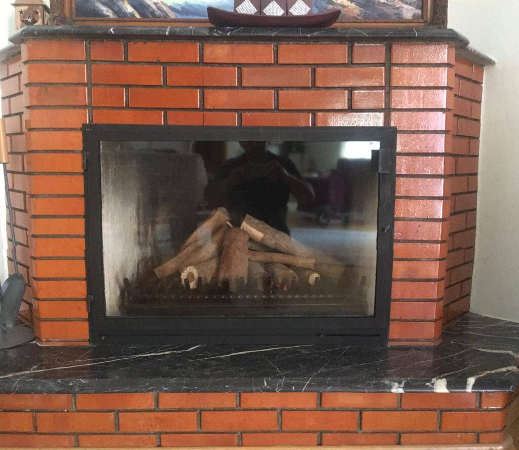 Metal Çerçeveli Şömine Cam Kapağı 5 - (Ölçüye Özel Üretim)