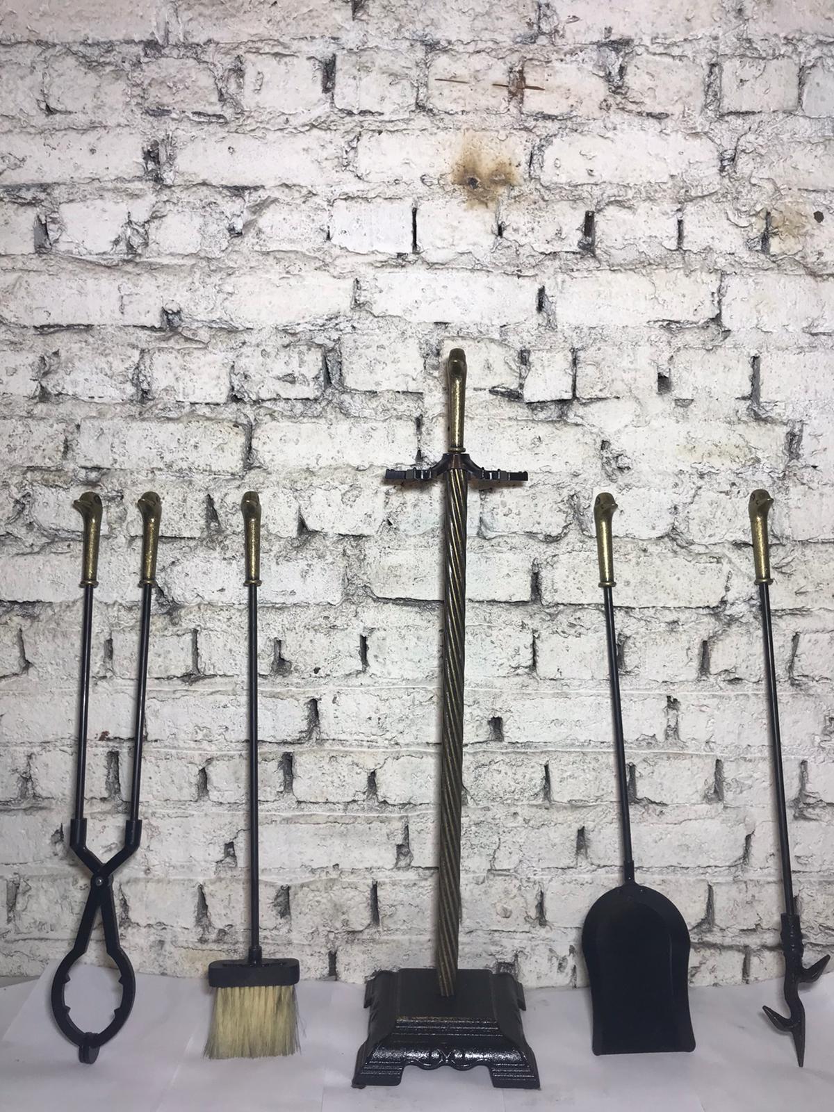 Ördek Başlı Şömine Maşa Takımı