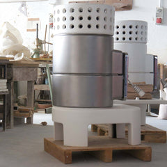 Yuvarlak Yığın Uzun Seramik Odun Sobası