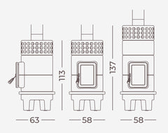 Yuvarlak İstif Jant Seramik Odun Sobası