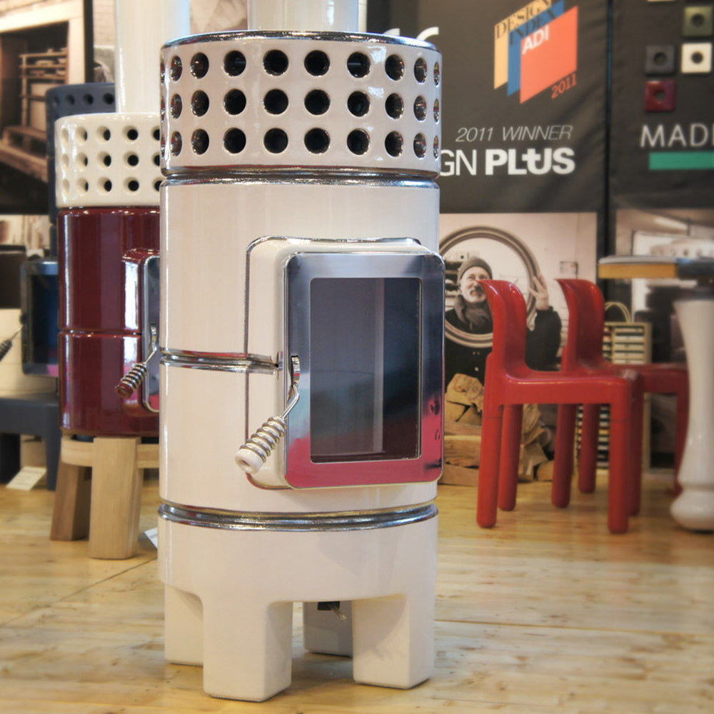 Yuvarlak Yığın Slim Seramik Odun Sobası