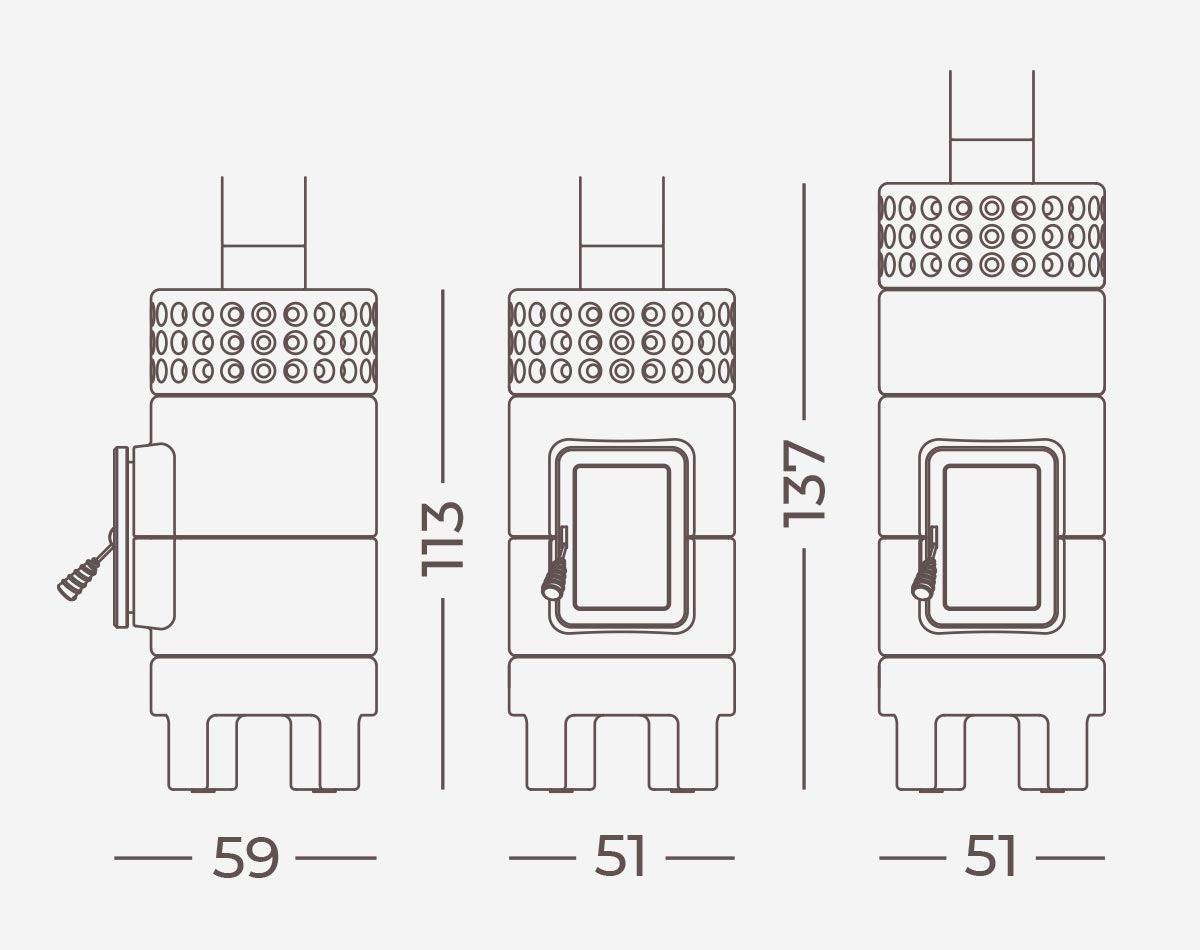 Yuvarlak Yığın Slim Seramik Odun Sobası