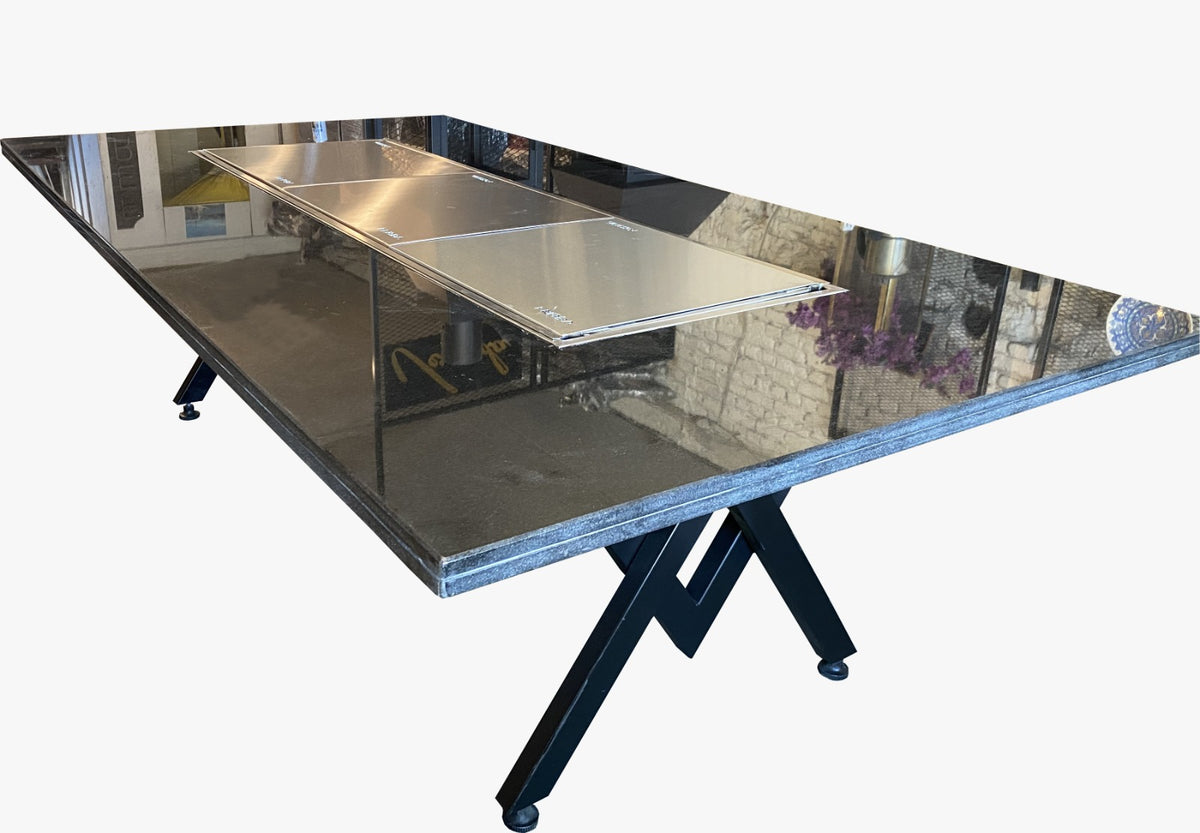 Siyah Granit Mangal Masa (240x130 cm)-[12 Kişilik]