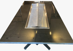 Siyah Granit Mangal Masa (240x130 cm)-[12 Kişilik]