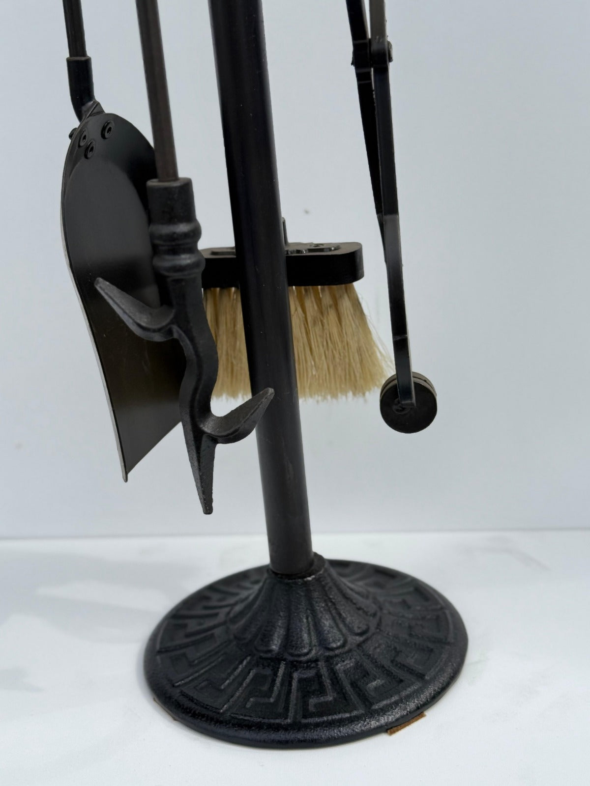 Siyah Kurt Başlı Modern Şömine Maşa Takımı