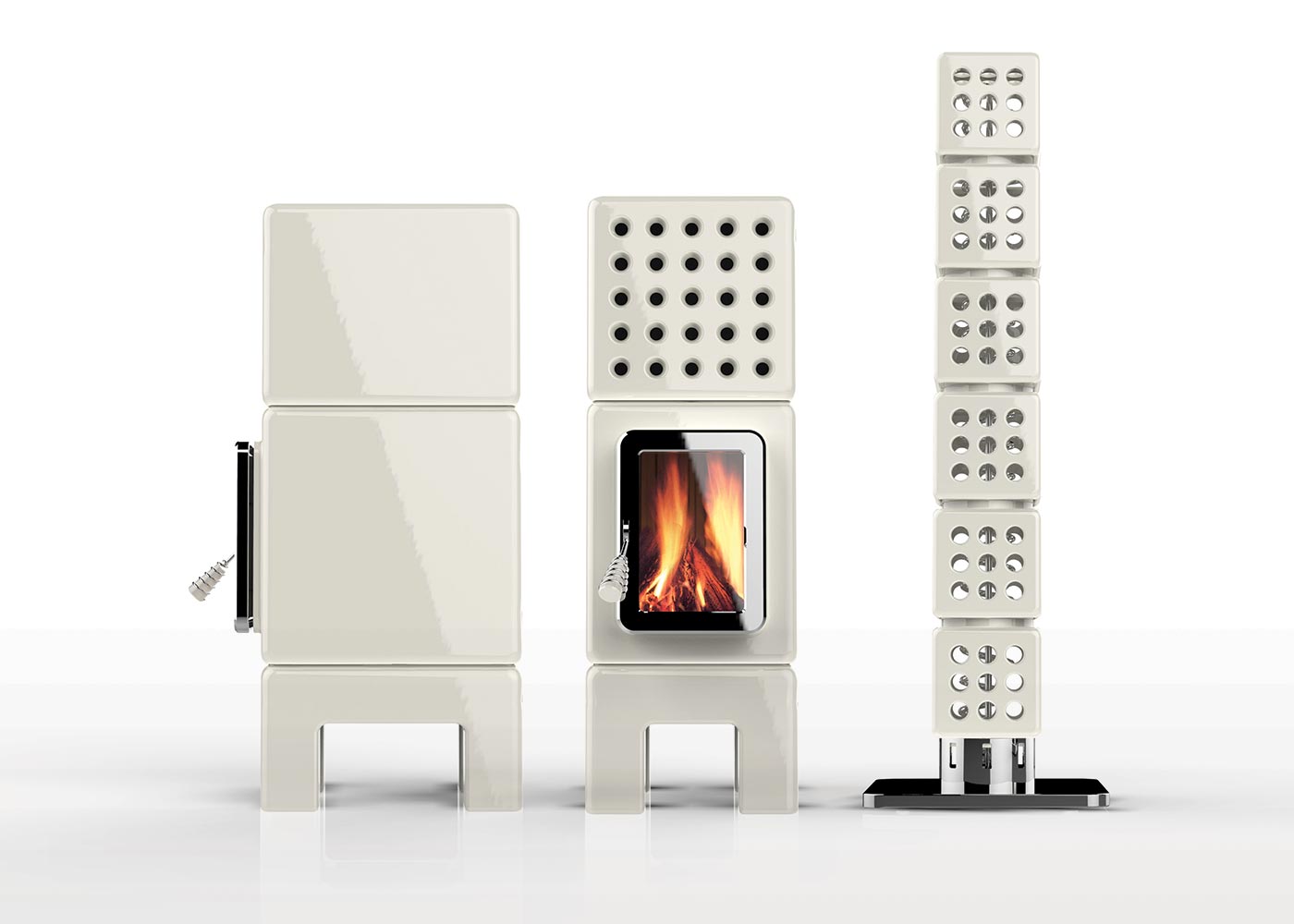 Thermo Stack Kalorifer Sistemli Seramik Odun Sobası