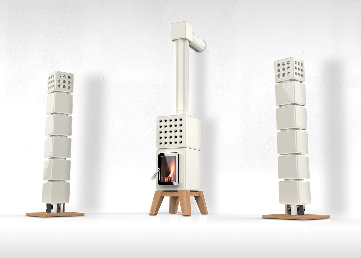 Thermo Stack Kalorifer Sistemli Seramik Odun Sobası