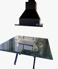 Yeşil Granit Tezgahlı Mangal Masa (130x130 cm)