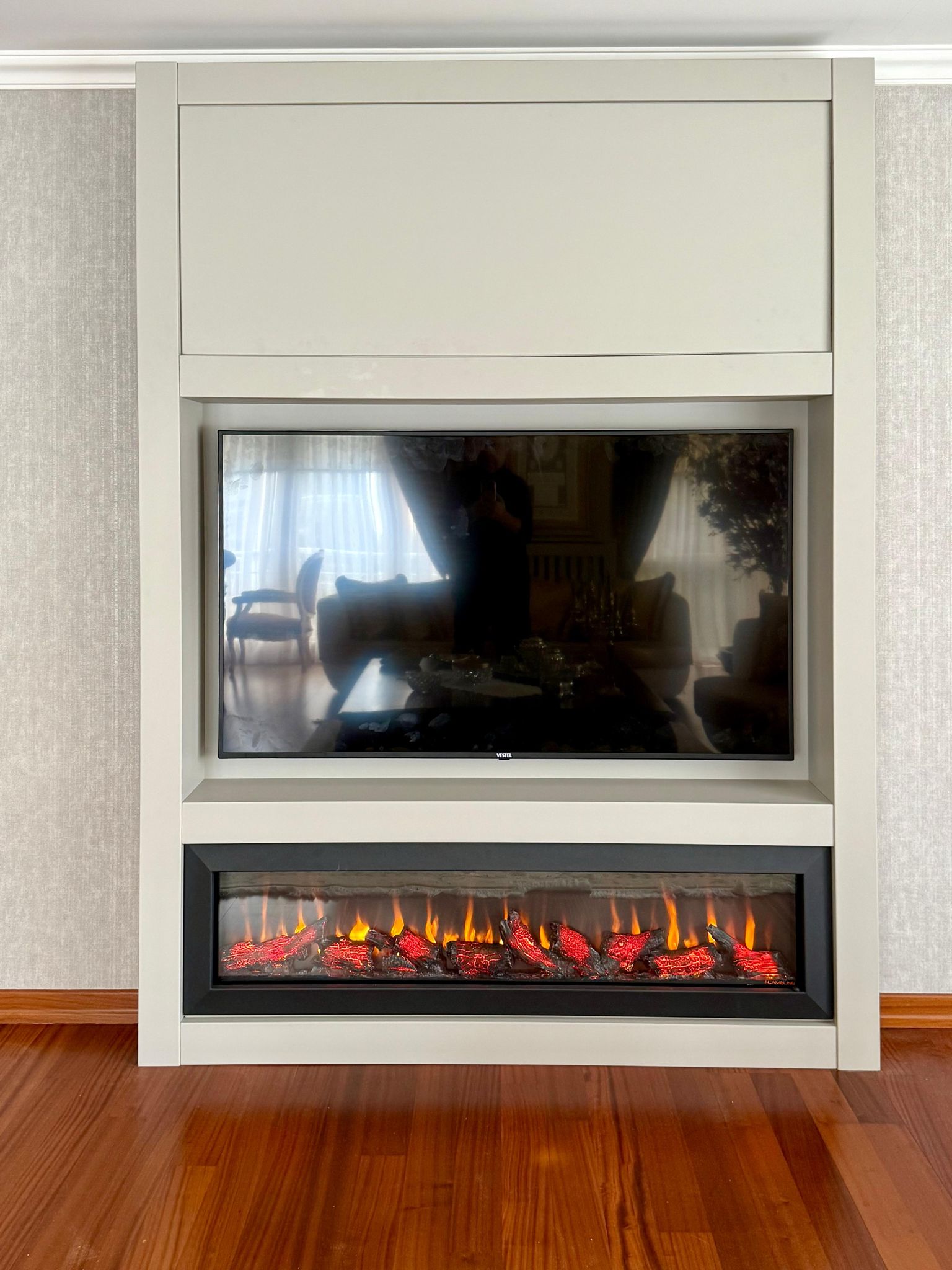 Spark 155 cm Elektrikli Şömine Metal Çerçeve (Isısız)