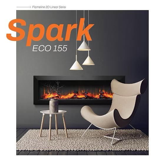 Spark 155 cm Elektrikli Şömine Metal Çerçeve (Isısız)